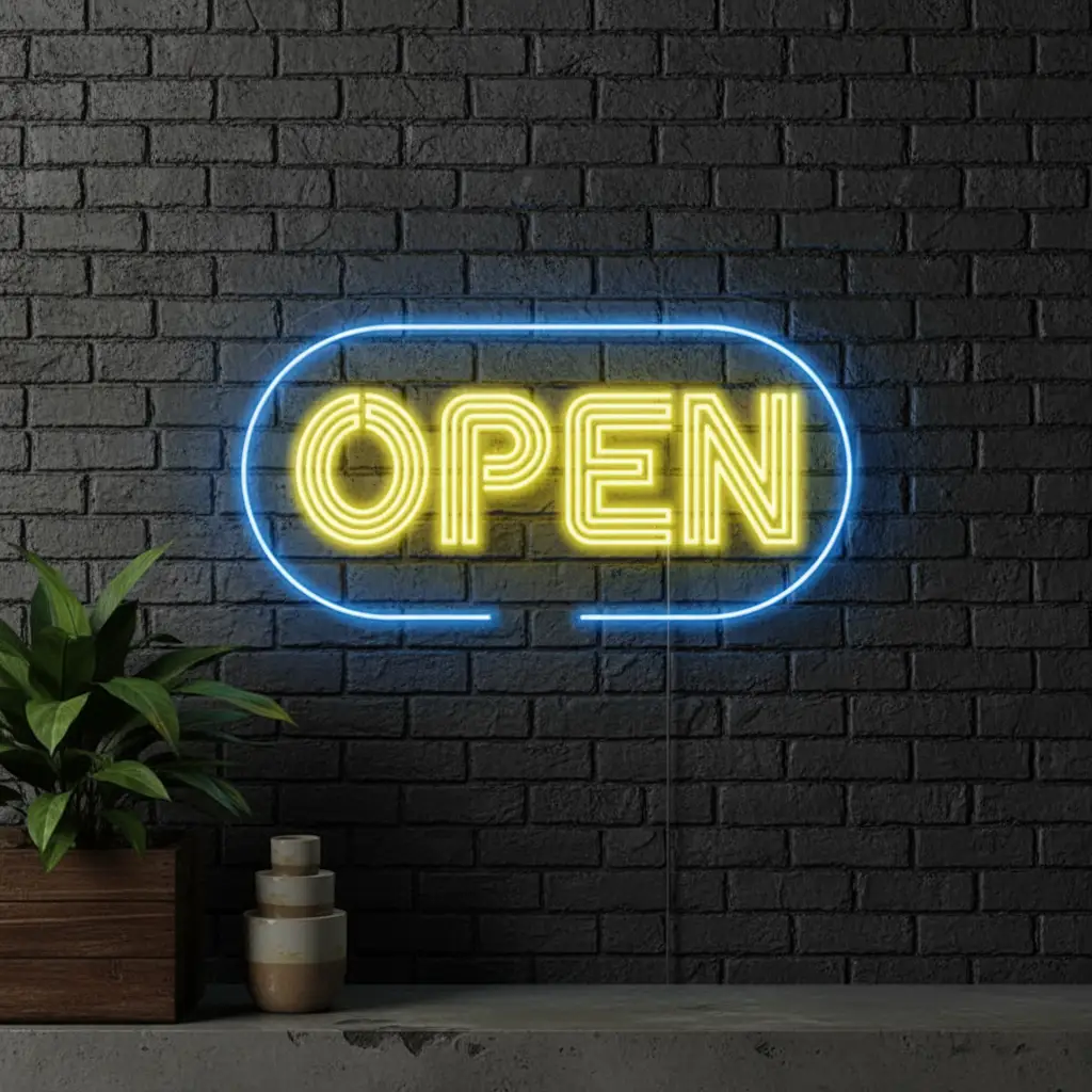 Custom Open Neon Sign for Shop Decor Wall Decor Art