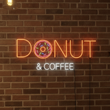 Donut Shop Open Neon Sign Shop Decor Sign