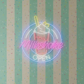 Milkshake Shop Open Neon Sign Wall Decor Sign