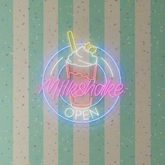 Milkshake Shop Open Neon Sign Wall Decor Sign