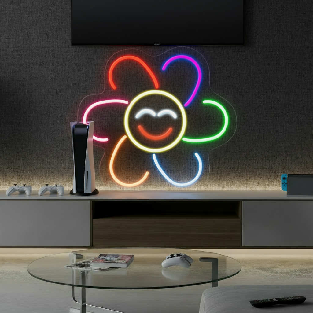 Smiling Sunflower Led Neon Sign - VN03 - Customneonstudio