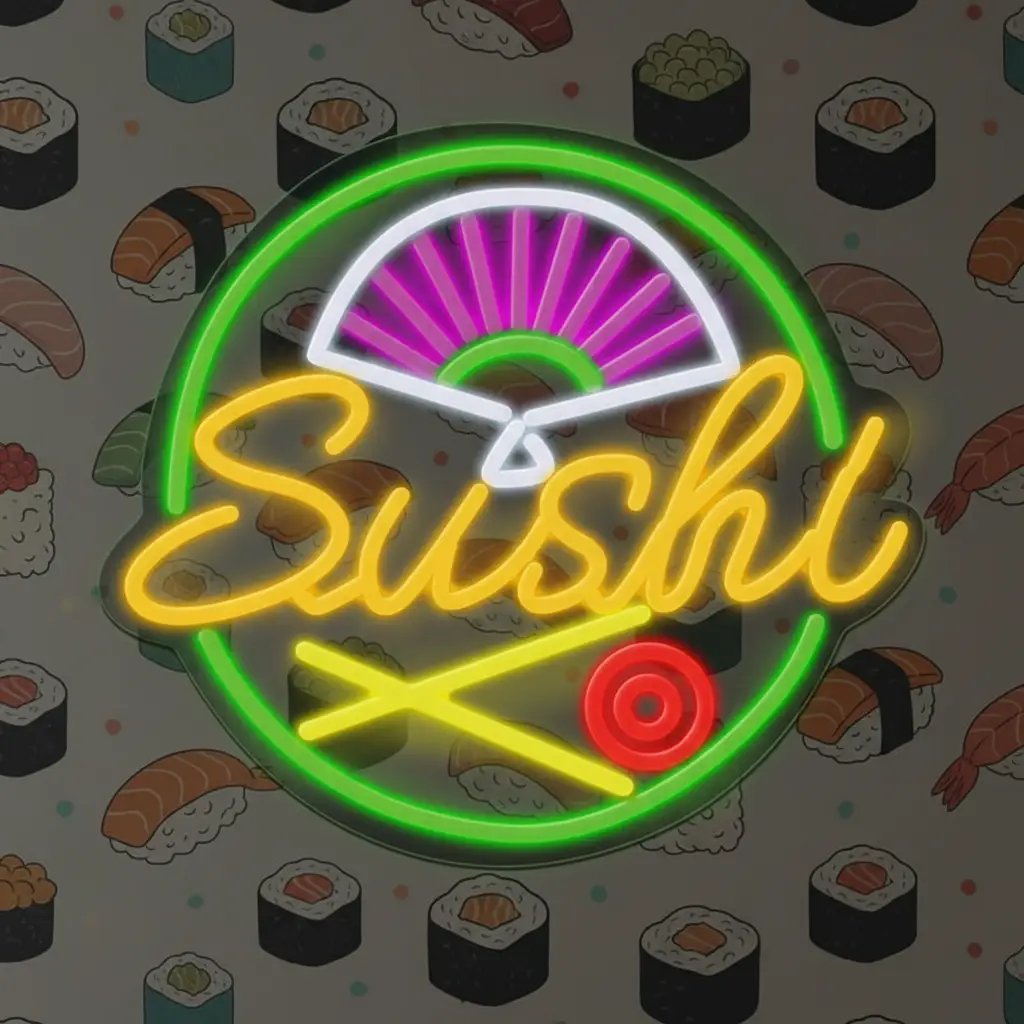 Sushi Led Neon Sign For Shop Wall Decor