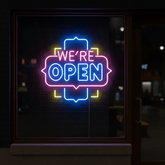 We're Open Led Neon Sign Business Shop Decor Sign