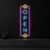 Vertical Open Led Neon Sign Business Shop Decor Sign