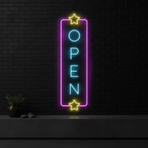 Vertical Open Led Neon Sign Business Shop Decor Sign