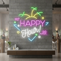 Custom Happy Hour Led Neon Sign Home Decor Sign