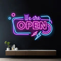 Colorful We're Open Led Neon Sign