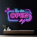 Colorful We're Open Led Neon Sign