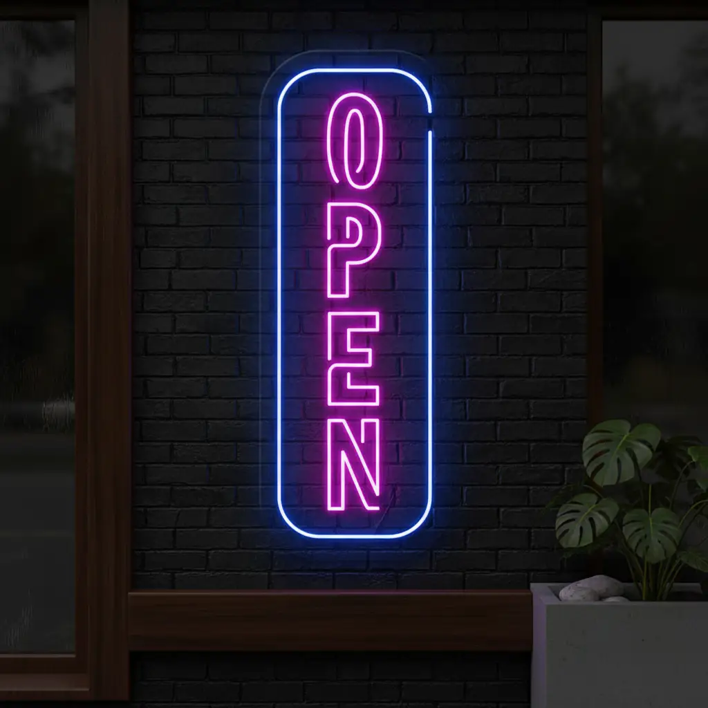 Open Neon Sign Shop Business Decor Sign