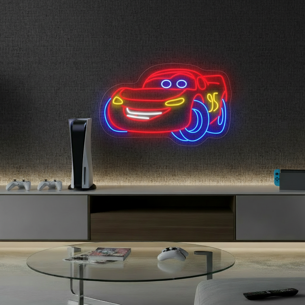 Lightning McQueen Led Neon Sign Kids Gift Room Decor - VN03 - Customneonstudio