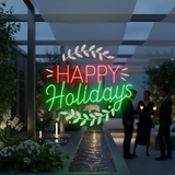 Happy Holiday Led Neon Sign Home Party Decor Sign