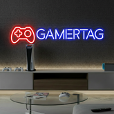 Gamertag Led Neon Sign Man Cave Decor Sign - VN03 - Customneonstudio