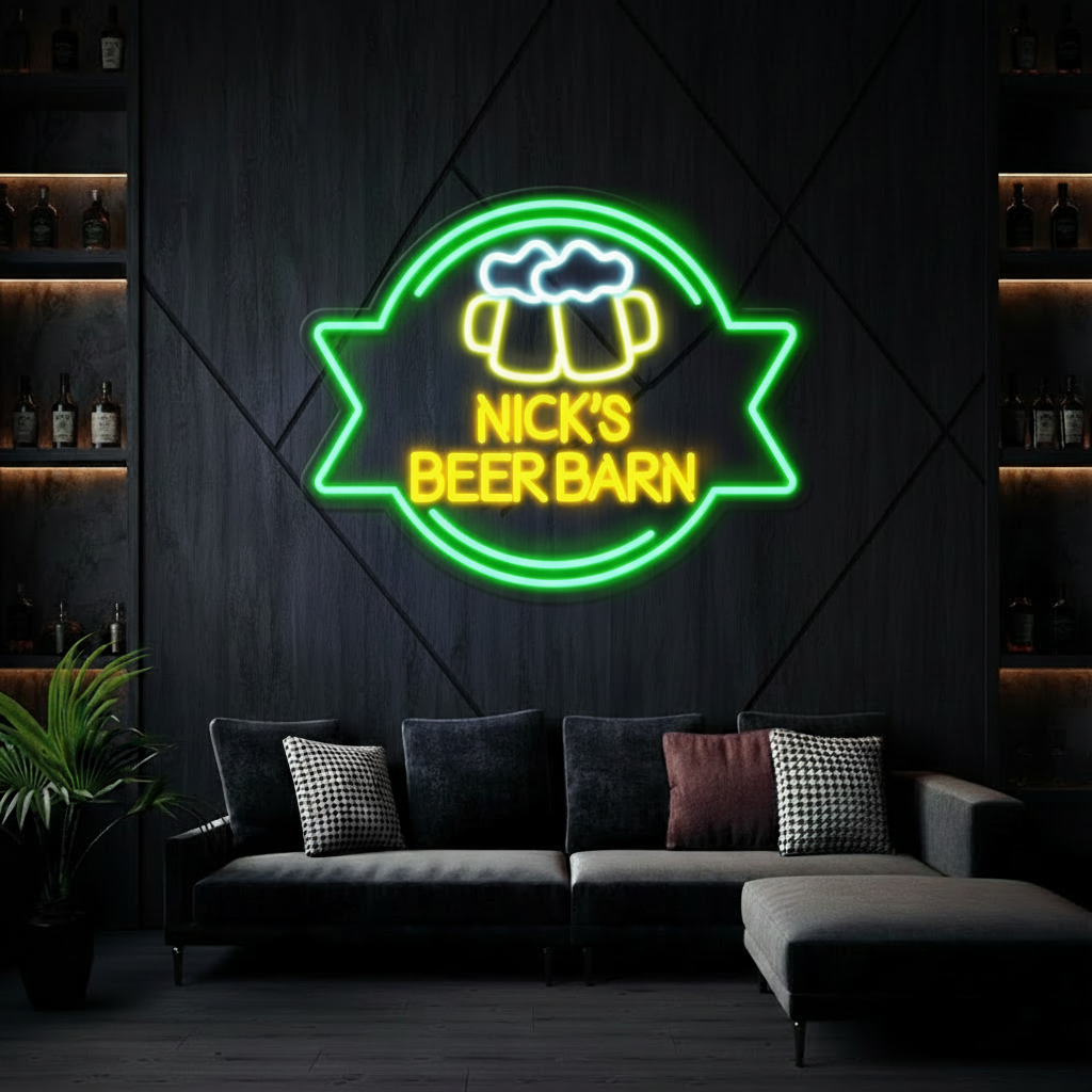 Custom Name Beer Bar Neon Sign Man Cave Led Neon Sign - VN03 - Customneonstudio