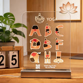 Personalized Yoga ABC Letter Exercises LED Night Light SGTN030