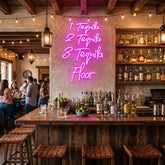 1 Tequila, 2 Tequila, 3 Tequila Floor Led Neon Sign Light
