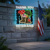 Veterans Day: Courage in Light Neon Sign Light Artwork