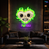 Fires of Desire, Shadows of Death Best Gift for Valentine Neon Sign Artwork