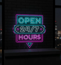 24 Hour Open Led Neon Sign Shop Decor Sign – view 2