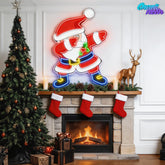 Dabbin' Santa Style Neon Sign Light Artwork