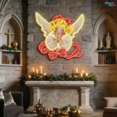 Angelic Blessings for a Peaceful Christmas Neon Light Artwork