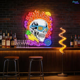 Neon Skull: A Vivid Glow of Rebellion Neon Sign Light Artwork