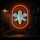 Custom Racing Engine LED Neon Sign Light Pop Art