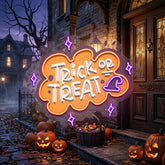 Trick Or Treat Halloween Theme LED Neon Sign Light Pop Art