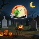 Halloween LED Neon Sign – Glowing Pumpkin with Witch Hat | Spooky Wall Decor for Halloween Parties & Home