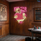 Rattle My Heart: Love to the Bone Best Gift For Valentine Neon Sight Light Artwork