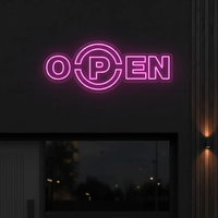Acrylic Led Open Neon Sign Shop Decor Sign – color option 2
