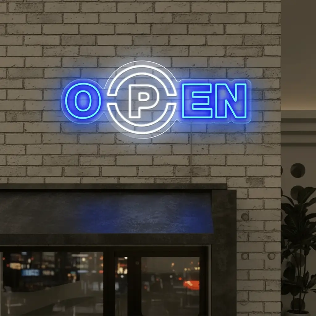 Acrylic Led Open Neon Sign Shop Decor Sign – color option 3