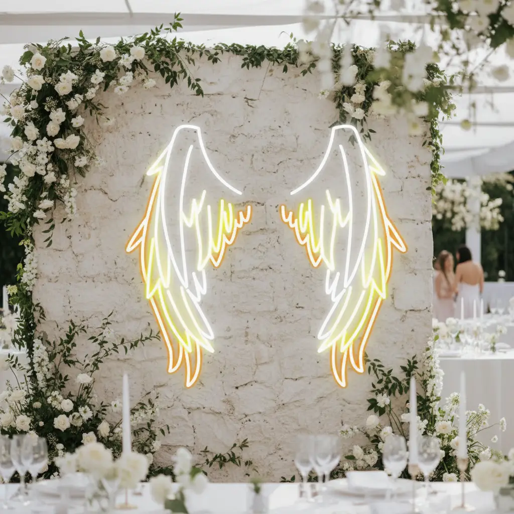 Angel Wing Neon Sign Custom Handmade Art Neon Light