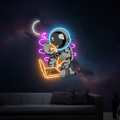 Astronaut Neon Sign Pizza Neon Sign UV Printing Acrylic Neon Sign