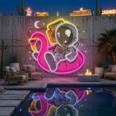 Astronaut Floaties Ballon LED Neon Sign Light Pop Art