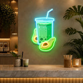 Avocado Smoothie Led Neon Acrylic Artwork