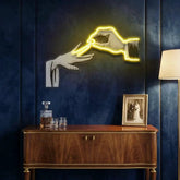 Hand Couple Artwork Led Neon Sign Light