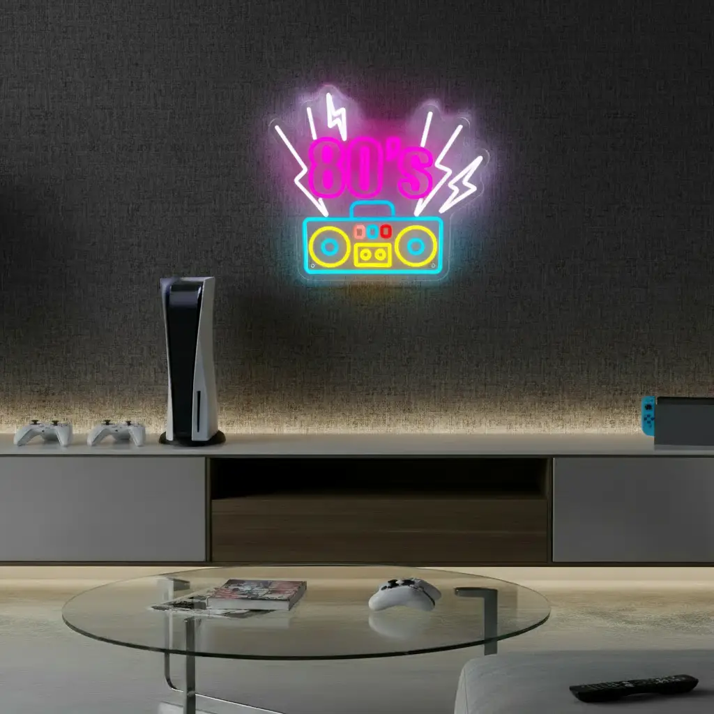Back To The 80s Neon Light Retro Party Decor Neon Sign