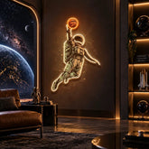 Basketball Shot Astronaut Led Neon Acrylic Artwork