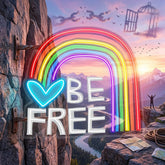 Be Free! LED Neon Sign Light Pop Art
