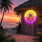 Beach Retro Vintage Sunset Artwork Led Neon Sign Light