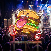Burger Goes Wild LED Neon Sign Light Pop Art