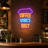 Coffee Vibes Only LED Neon Sign Light Pop Art