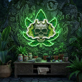 Cannabis Skull LED Neon Sign Light Pop Art