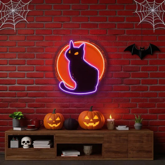 Cat halloween Artwork Led Neon Sign Light