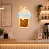 Choco Milktea Led Neon Acrylic Artwork