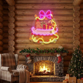 Christmas Gift Basket Led Neon Sign Light