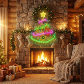 Christmas Pizza Tree Led Neon Sign Light