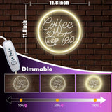 Round Coffee&Tea Neon Sign - VN03 - Customneonstudio