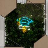 Congrats Grad Led Neon Sign Book and Cap Neon Sign