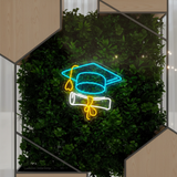 Congrats Grad Led Neon Sign Book and Cap Neon Sign